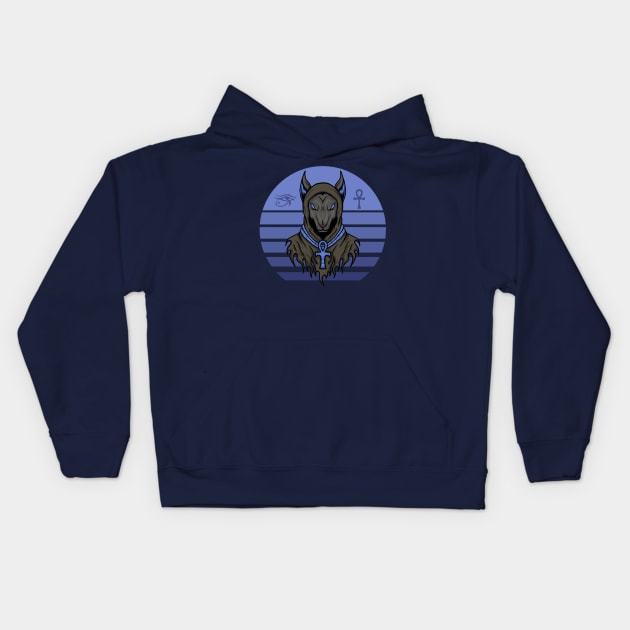 Anubis Egyptian God Kids Hoodie by soulfulprintss8